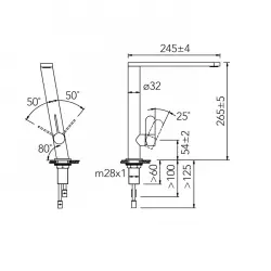 CARESSI Miscelatore monocomando da cucina completamente in acciaio inossidabile CA119I ECO 1208920635