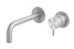 Waterevolution Flow Miscelatore da incasso per lavabo interamente in acciaio inossidabile T116BIEV2 con bocca da 15 cm