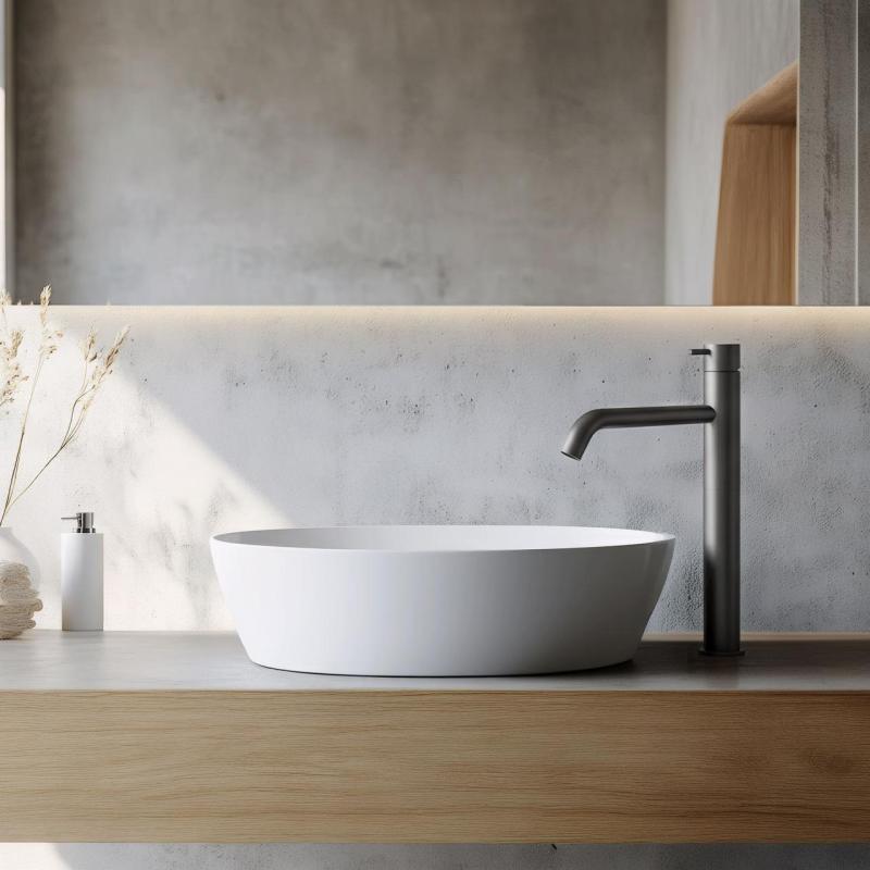 Waterevolution Flow Miscelatore per lavabo PVD gun metal T115GME