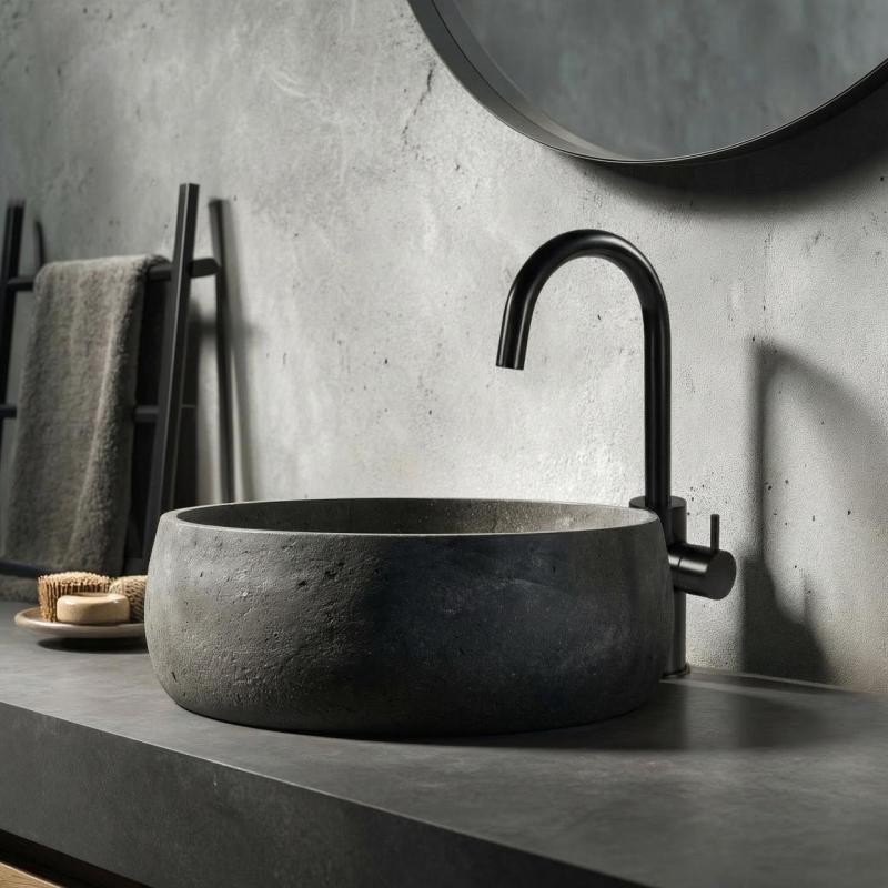 Waterevolution Flow Miscelatore per lavabo modello alto nero opaco T1121FUPR