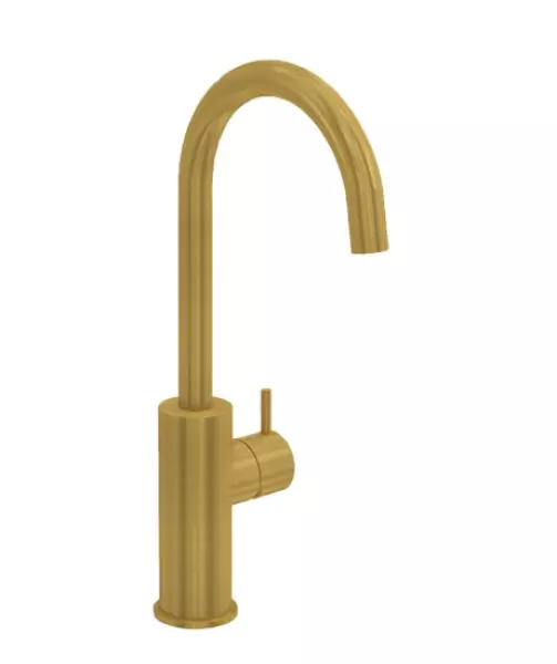 Waterevolution Flow Miscelatore per lavabo modello alto in ottone spazzolato T1121FULE