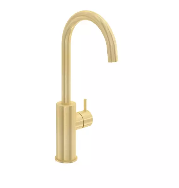 Waterevolution Flow Miscelatore per lavabo modello alto PVD oro chiaro spazzolato T1121FUWGE