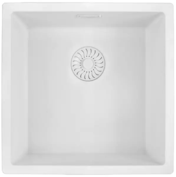 Caressi White Line lavello in quarzo bianco 40cm a filo CAGRPP40WH-FL 1208921336