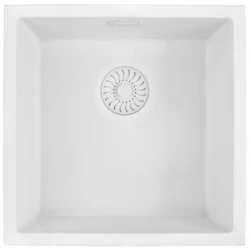 Caressi White Line Lavello in quarzo bianco 40cm sopra o sotto il piano CAGRPP40WH-TU 1208921340