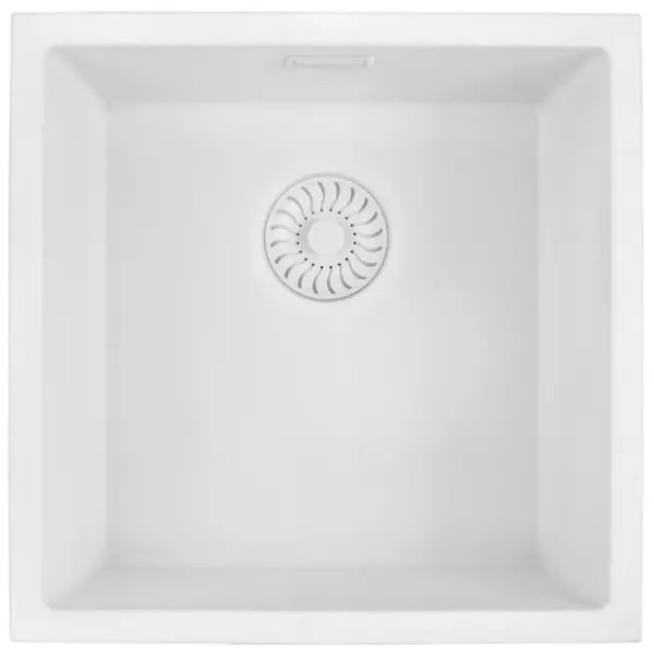 Caressi White Line Lavello in quarzo bianco 40cm sopra o sotto il piano CAGRPP40WH-TU 1208921340