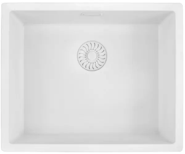 Caressi White Line Lavello in quarzo bianco 50cm a filo CAGRPP50WH-FL 1208921342