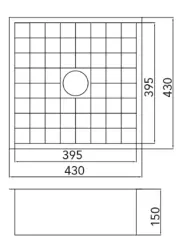 Caressi Cato Lavello rivestito in piastrelle 40 cm sotto piano CATO4040 1208921378