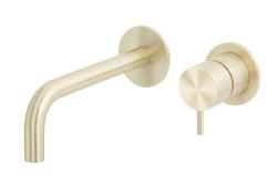 Waterevolution Flow Rubinetto lavabo da incasso PVD oro bianco con bocca 15 cm T116BWGE-15