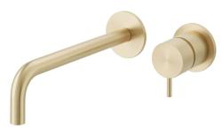 Waterevolution Flow Rubinetto lavabo da incasso PVD Oro bianco con bocca 21 cm T116BWGE-21