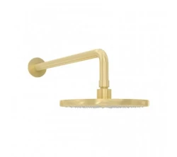 Doccia a soffitto Waterevolution Flow 200mm con attacco a parete Light Gold T1641WGE