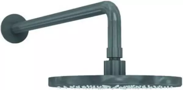 Doccia a soffitto Waterevolution Flow 200mm con attacco a muro Gun Metal T1641GME