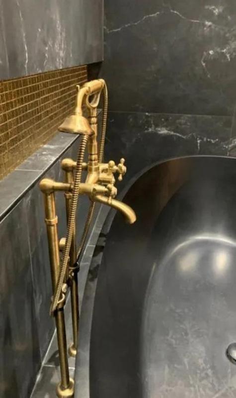 PB Rubinetto da bagno indipendente nostalgico con manopole robuste in bronzo 6000