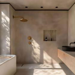 Waterevolution Flow Miscelatore termostatico ad incasso per doccia con 1 deviatore in ottone spazzolato