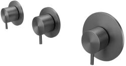 Waterevolution Flow Miscelatore termostatico ad incasso con 2 rubinetti di arresto in gun metal 1208948847