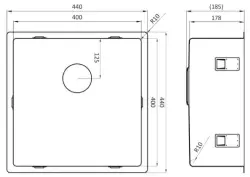 Lorreine 40SP Lavello di lusso in acciaio inossidabile colore rame PVD Rame 40x40 montaggio a filo sopra e sotto il piano 1208952365