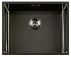 Lorreine 50SP-GunMetal Lavello 50x40 montaggio a filo sopra e sotto il piano 1208952367