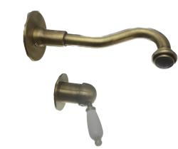 PB Vitange Miscelatore per lavabo nostalgico ad incasso con beccuccio da 21 cm Bronzo