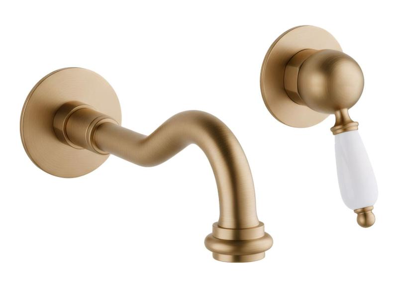PB Vitange Miscelatore per lavabo nostalgico ad incasso con beccuccio da 21 cm Bronzo