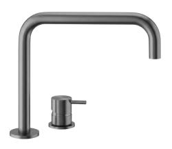 Waterevolution Flow Miscelatore per lavabo a 2 fori Gun Metal T112HGME