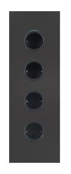 Indux Corner Colonna energetica con 4 prese di corrente con messa a terra nera 1208953219
