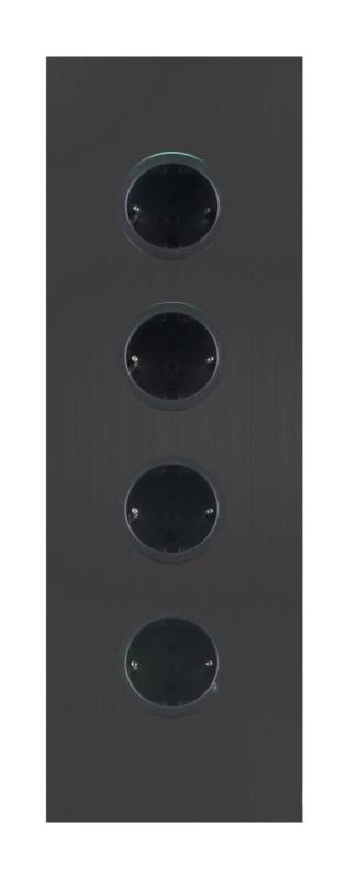 Indux Corner Colonna energetica con 4 prese di corrente con messa a terra nera 1208953219