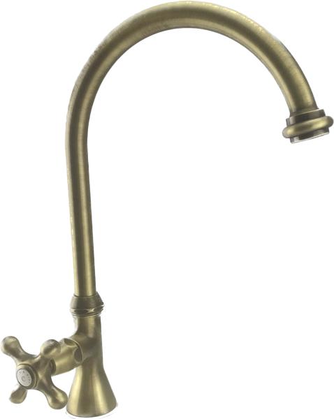 Rubinetto classico PB con manopola resistente acqua fredda, uscita rotonda alta in bronzo 1208953275.