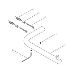 Portarotolo per carta igienica Waterrevolution Flow senza tappo in ottone spazzolato A130LE.