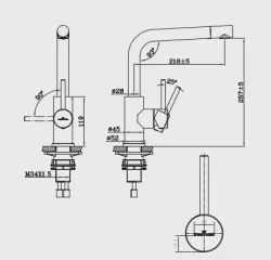 Reginox Somo Rubinetto da cucina con beccuccio girevole completamente in acciaio inossidabile spazzolato RVS R34569