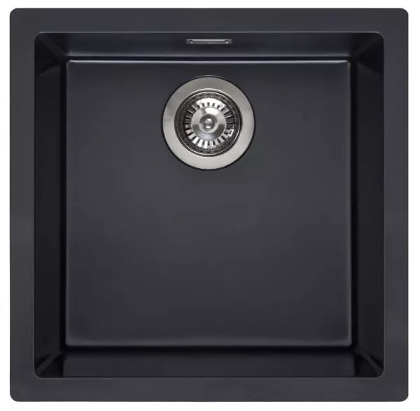 Reginox Amsterdam Nuovo modello 40 Lavello Regi-granito Pure black nero montaggio sopra o sotto il piano 1208953362