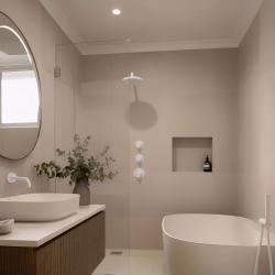 Waterevolution Flow Miscelatore termostatico ad incasso per doccia con 2 rubinetti di arresto bianco opaco 1208953386