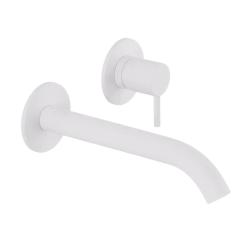 SB Round Miscelatore per lavabo ad incasso bianco opaco 162mm