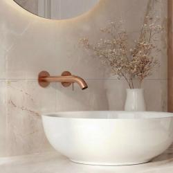 SB Round Miscelatore per lavabo ad incasso rame spazzolato PVD 162mm