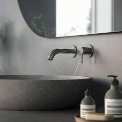 SB Round 316  Miscelatore per lavabo ad incasso Gun Metal PVD 102mm