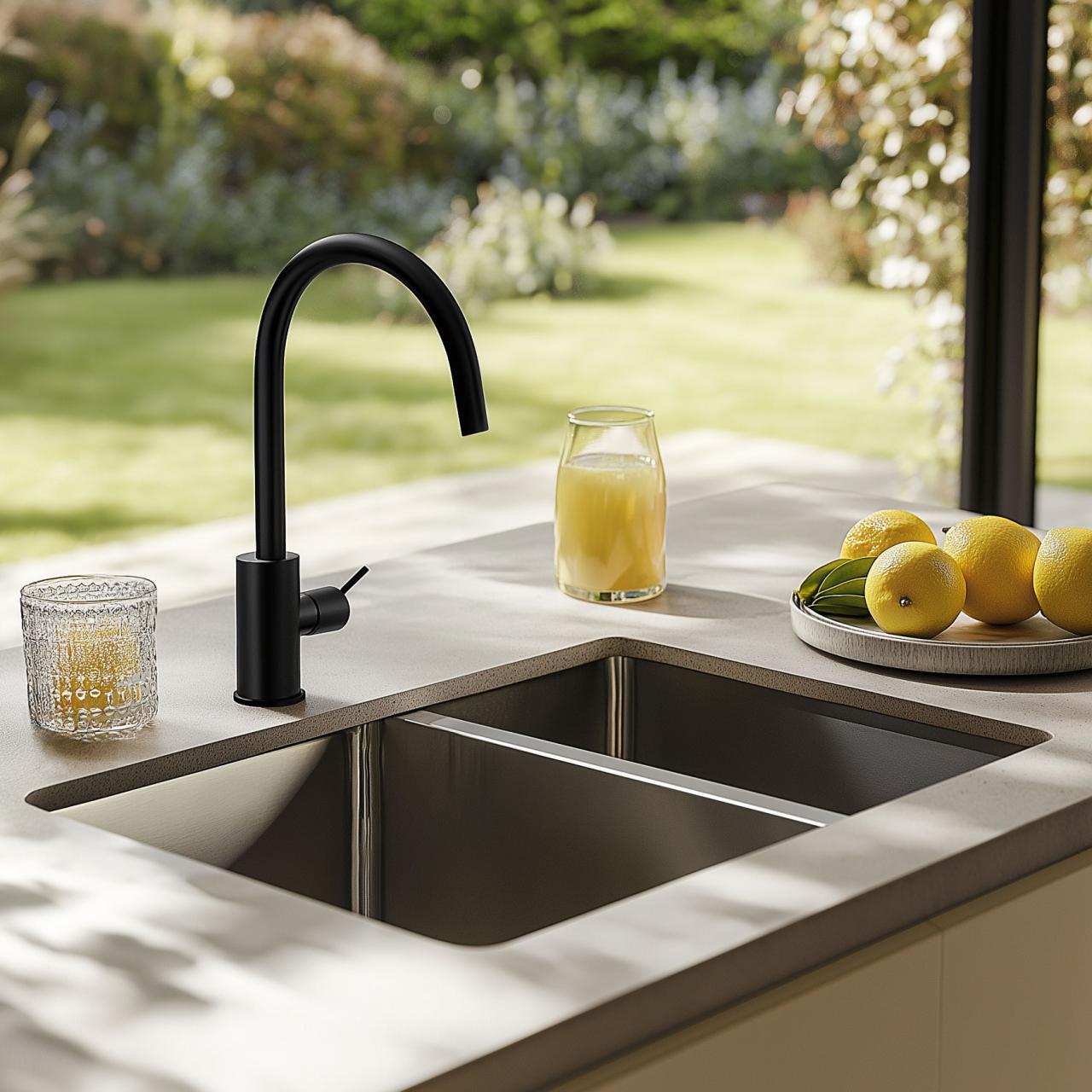 Franke Mythos MYX 160.34.16 BL lavello sottopiano in acciaio inox da una vasca e mezza 34+16cm 122.0638.273 - Productafbeelding 2