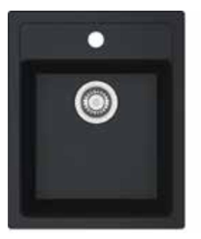 Franke Sirius 2 S2D 610.40 lavandino nero in plastica 43x53cm da installare con foro per rubinetto 114.0568.053