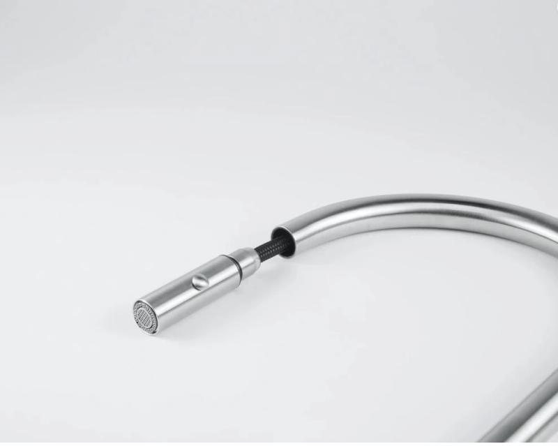 Franke Rubinetto da cucina Eos Neo con beccuccio estraibile completo di testina spruzzatrice in acciaio inossidabile 115.0590.045