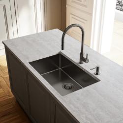 Franke Rubinetto da cucina Eos Neo con beccuccio estraibile a spruzzo PVD gun metal 115.0628.256