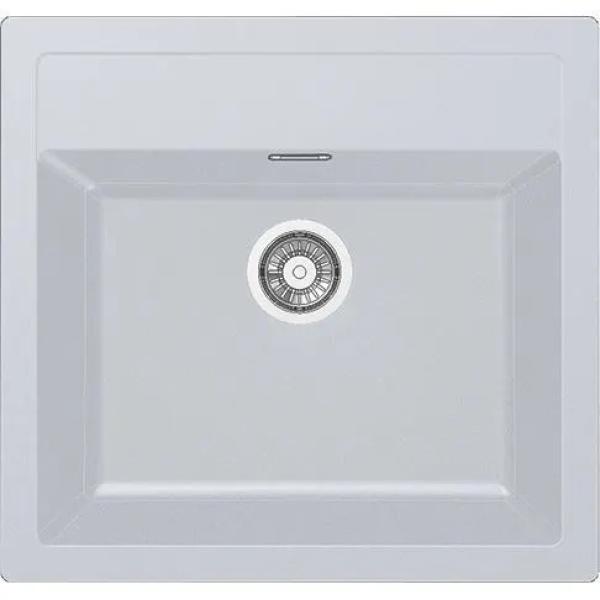 Franke Sirius 2 S2D 610.50 lavello in plastica bianco 56x53cm montaggio sopra il piano con foro per rubinetto 114.0568.052