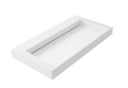 Solid-S Quatra lavabo in solid surface bianco opaco senza foro per rubinetto 90x45,5cm 1208953900