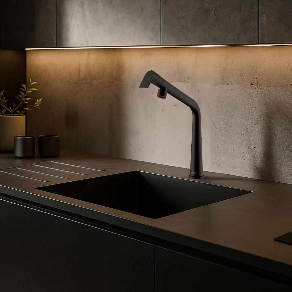 Franke Icon Rubinetto da cucina nero opaco con beccuccio girevole 115.0625.187 - Productafbeelding 2