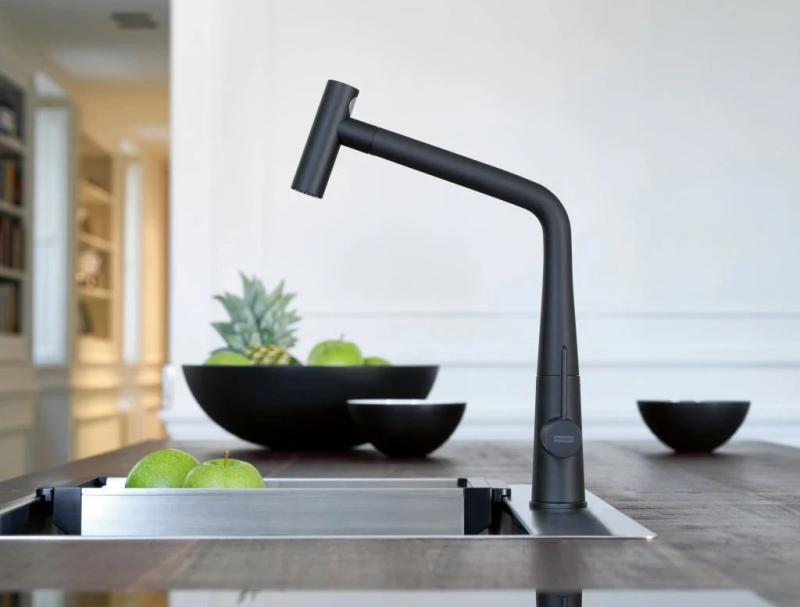 Franke Icon Rubinetto da cucina nero opaco con beccuccio girevole 115.0625.190