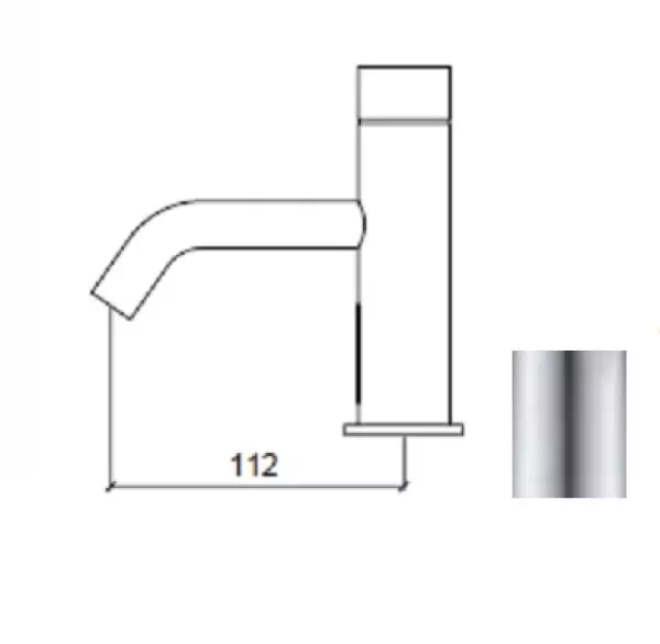 Waterevolution Flow rubinetto elettronico per lavabo a infrarossi a batteria Acciaio inossidabile T110EIE