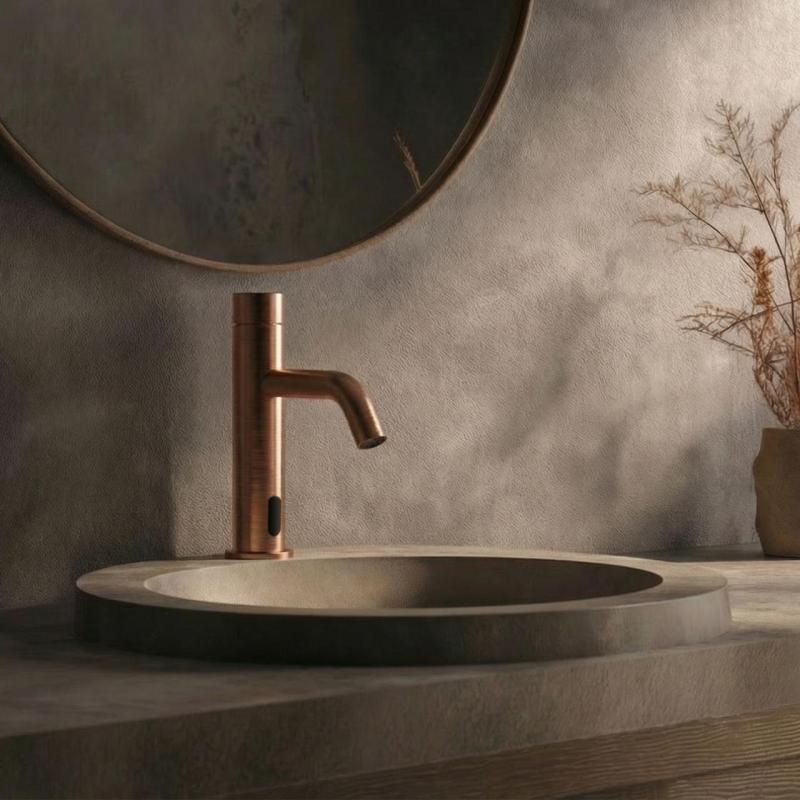 Waterevolution Flow rubinetto elettronico per lavabo a infrarossi a batteria rame T110ECPE