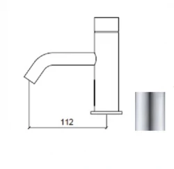 Waterevolution Flow Rubinetto elettronico per lavabo ad infrarossi 230 volt acciaio inossidabile T110EEIE