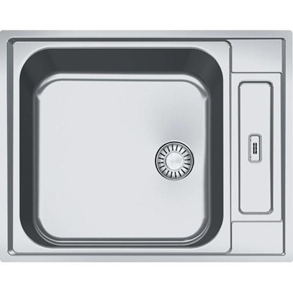 Franke Argos AGX 210 lavello in acciaio inossidabile 10 cm profondo montaggio a filo 625x510 reversibile per disabili 127.0296.789