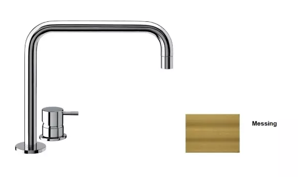 Waterevolution Flow Miscelatore per lavabo a 2 fori ottone spazzolato T112HLE