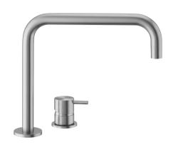 Waterevolution Flow Miscelatore per lavabo a 2 fori acciaio inossidabile T112HIE