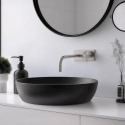 Rubinetto da incasso per lavabo Watervolution Flow con placca di copertura interamente in acciaio inox con bocca di erogazione da 15 cm T1161BIE-15