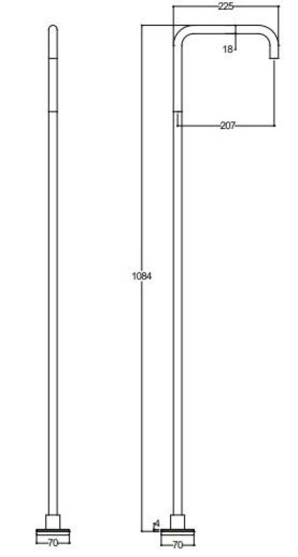 Waterevolution Flow Rubinetto lavabo indipendente Bocca di erogazione Ottone spazzolato T1.676.LE