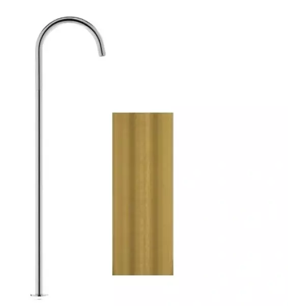 Waterevolution Flow Rubinetto per lavabo autonomo con beccuccio ottone spazzolato T1677LE